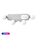 Gravity Car Phone Holder Automatic Lock Stand Stable Vent Outlet Zpaxo White