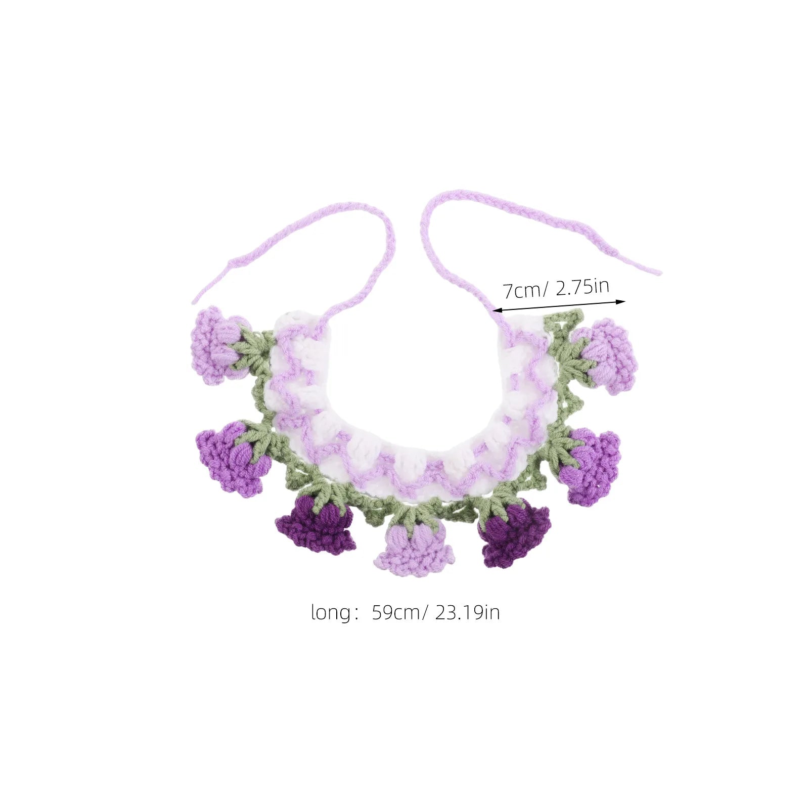 Pet Collar Knitted Flower Bib Neckwear Cute Dog Cat Scarf Daily Use