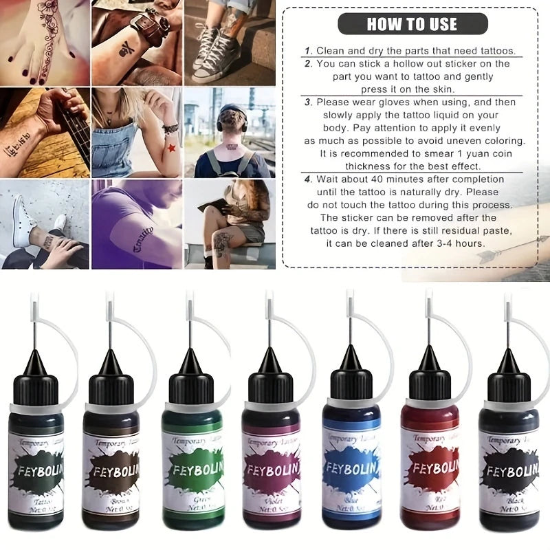 1 Tattoo Juice Paste Temporary Body Art Painting Cream Easy-to-use Zpaxo