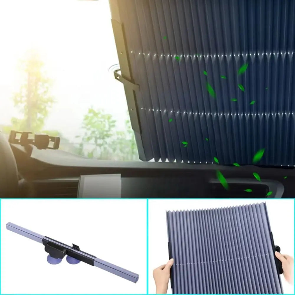 Automatic Telescopic Automobile Sunscreen Retractable UV Reflective Zpaxo