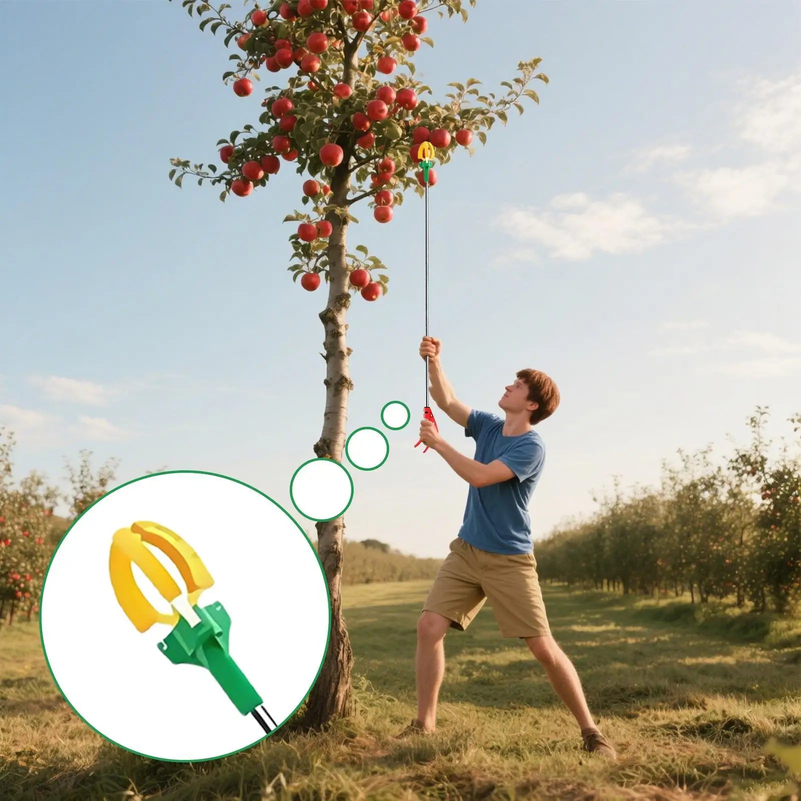 Fruit Tree Picker Telescopic Three-claw Branch Cutting Function