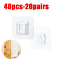 Double Sided Adhesive Wall Hooks Hanger Strong Transparent Suction