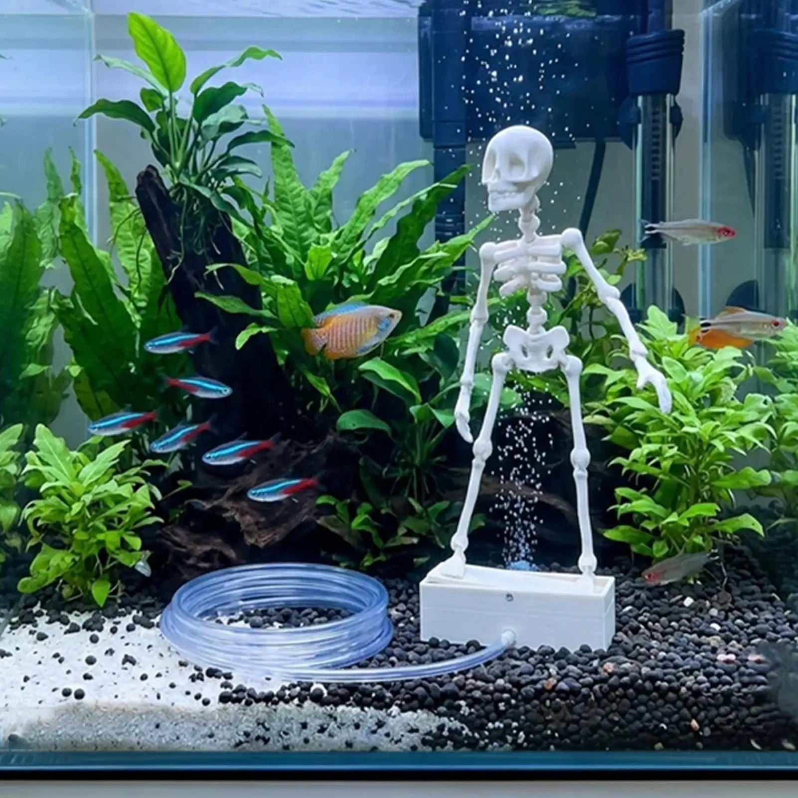Fish Tank Bubbler Decorations Realistic Decorative Interactive