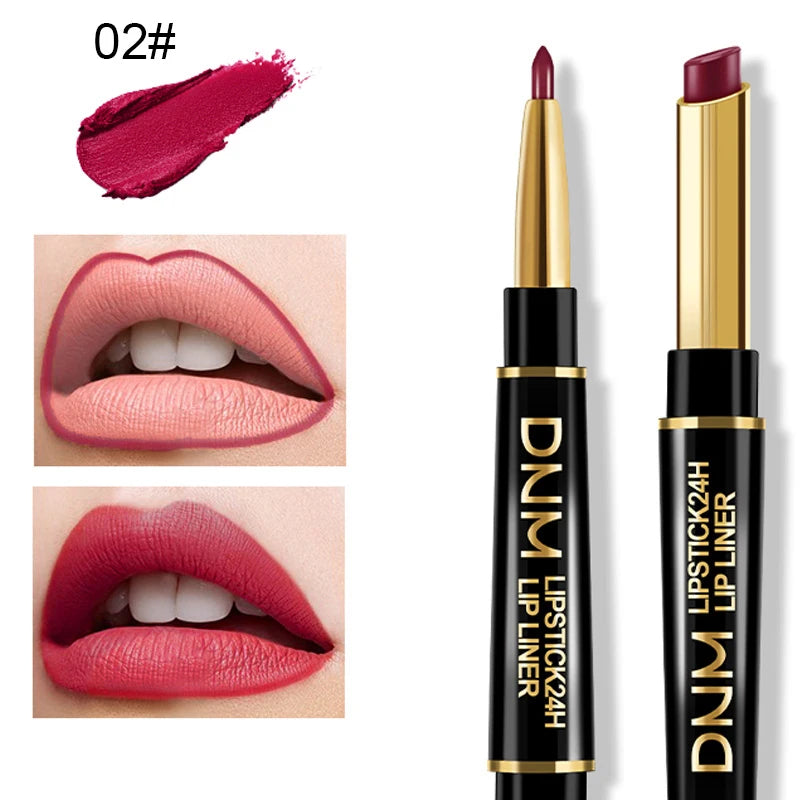 1 Non-stick Cup Long Lasting Lipstick Lip Liner Waterproof Matte Lips Zpaxo 02 1PCS