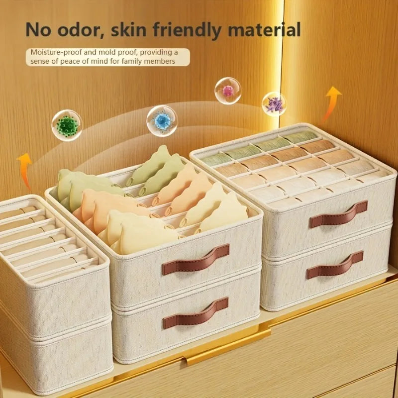 Foldable Underwear Socks Storage Box Multi-compartment Drawer