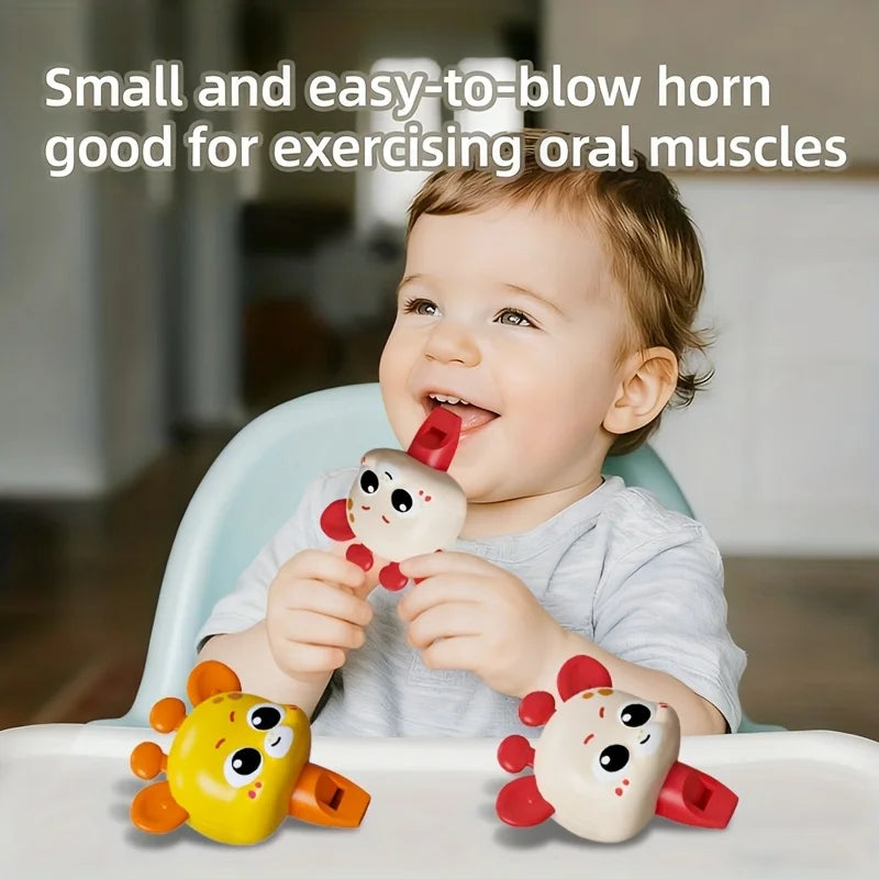 Giraffe Shaped Whistle Available Yellow Red Colors Fine Motor Skills