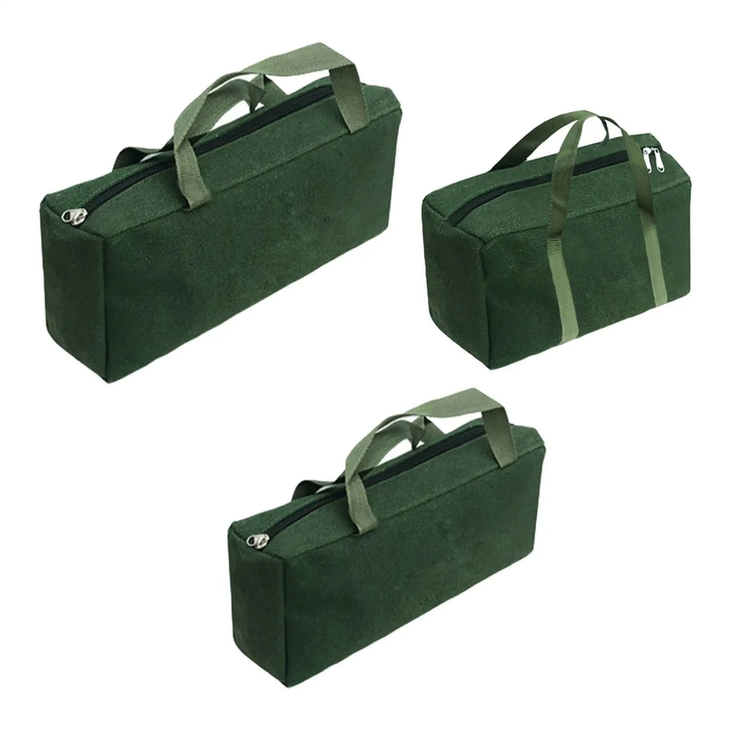 Rectangle Tool Bag Canvas Utility Tote Tool Organizer Waterproof Multifunctional for Storing Wrenches Pliers Lightweight Zpaxo