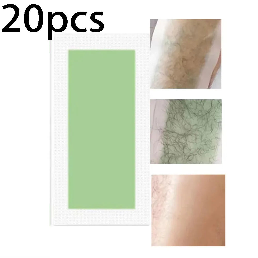 20pcs Hair Removal Patches - Painless Depilatory Strips for Body (Legs/Arms) Fast & Long-Lasting Hair Removal Pads Zpaxo 20pcs