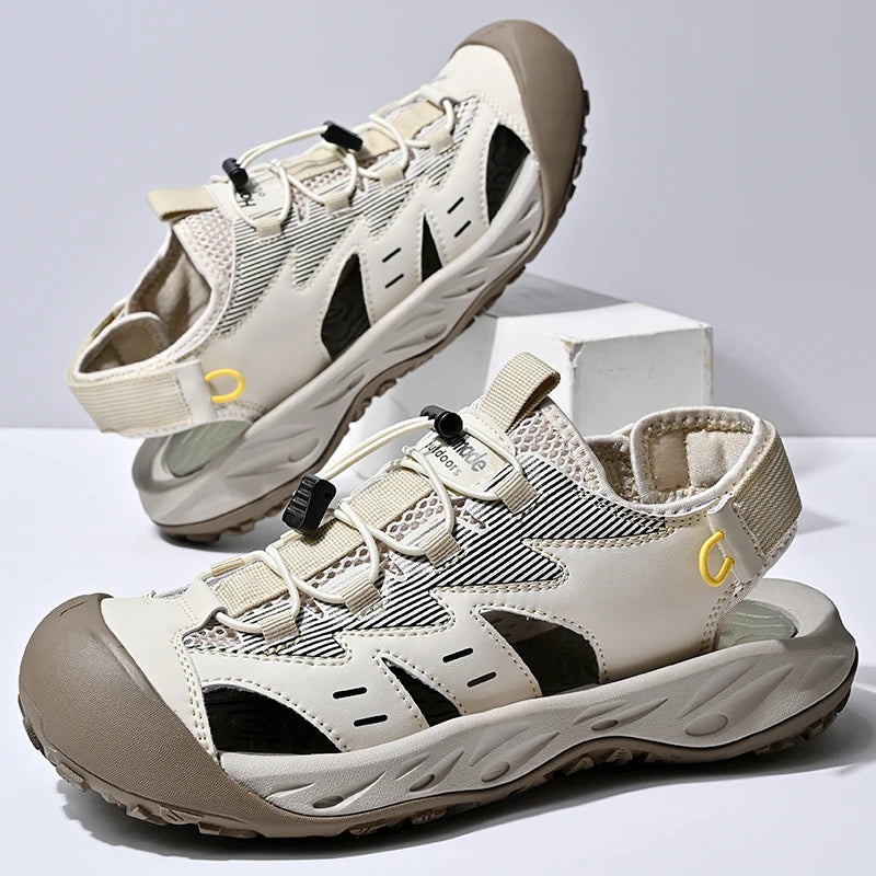 Summer Men Sandals Leather Mens Casual Shoes Outdoor Beach Roman Zpaxo 2529 40