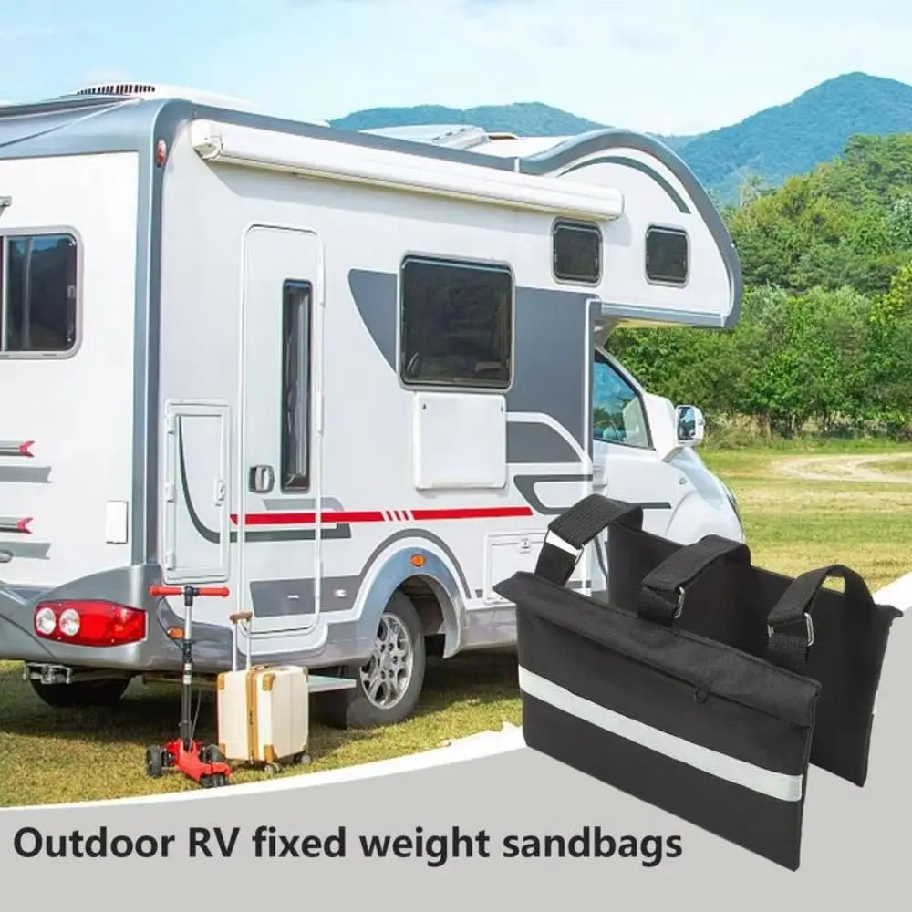 Reflective Strip RV Sewer Weight Bag Heavy Duty Waterproof Hose Support Device Hose Support 600D Oxford Cloth Drain Weight Bag Zpaxo