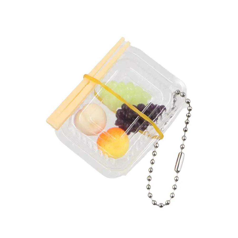 Plastic Mini Fast Food Box Keychain Simulation Mini Simulation Fast Food Box Keychain Ins Trinket Fast Food Box Model Pendant Zpaxo