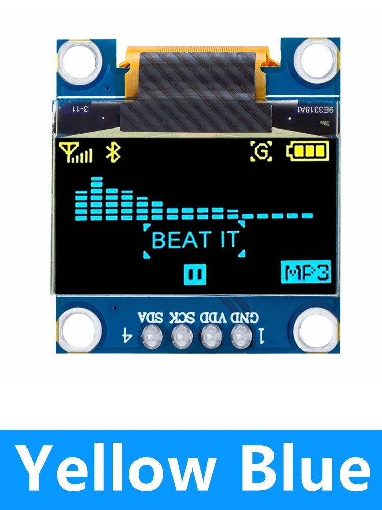I2C SSD1306 OLED Display Module 128x64 Dual-color Yellow Blue Screen Zpaxo Yellow Blue 4pin