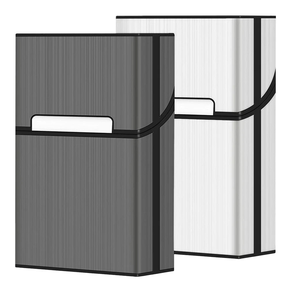 Portable Slim Aluminum Cigarette Case Regular King Size Plastic Cigar Tobacco Holder Box Storage Container Smoking Accessories Zpaxo