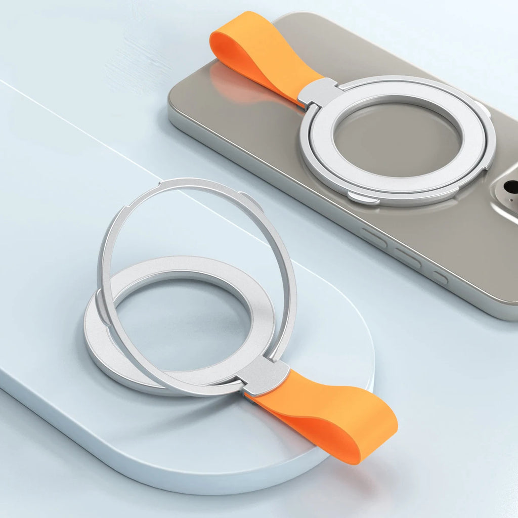 Universal Super Strong Magnetic Mobile Phone Holder Accessories Magnet Ring Stand with Strap Bracket For MagSafe iPhone 16 15 14 Zpaxo