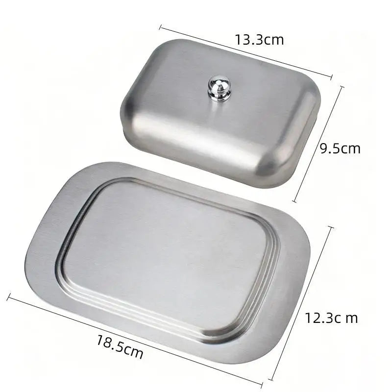 Butter & Cheese Storage Box with Lid & Knife | Fridge Keeper