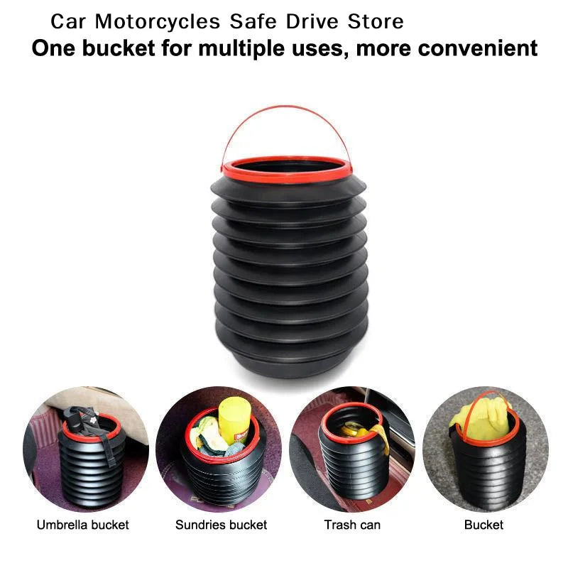 Multifunction Foldable Bucket Car Trash Can Outdoor Camping Waste
