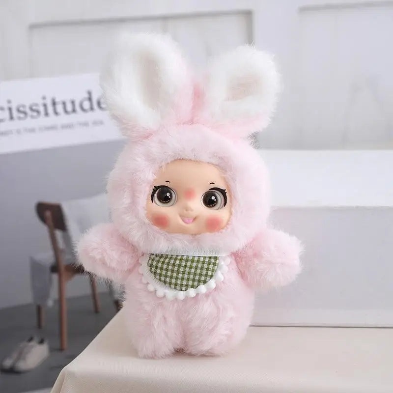 ▶Cute Animal Rabbit Bear Sheep Plush Doll Toy Pendant Keychain Ornaments Backpack Hangings Decoration Car Keyring For Women Gift Zpaxo A2