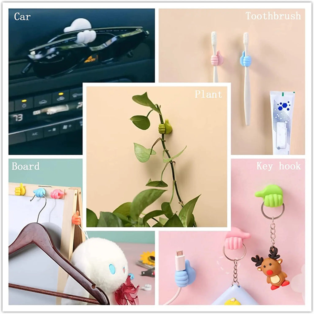 Thumb Self-adhesive Cable Clip Silicone USB Holder Organizer Wire Zpaxo