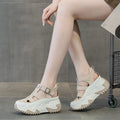 Womens Platform Gladiator Sandals 2026 Summer Hollow Out Wedge Heel Zpaxo 8801-2 Apricot 35