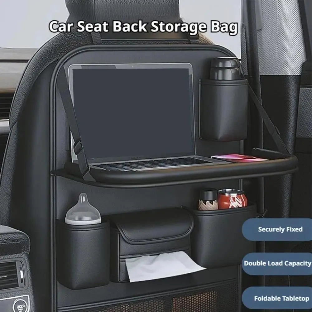 1PC Foldable Car Seat Back Organizer Multi-Pocket Storage Bag with Tray Tablet Holder Tissue Box Waterproof Car Accessories Zpaxo