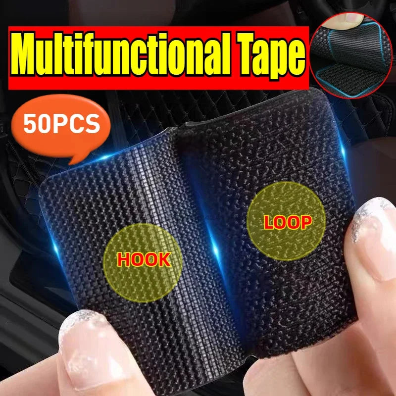 Self Adhesive Tape Hook and Loop Strips Sticky Back Fastener Heavy Duty Mounting Strips Instead of Holes and Screws Adhesive Zpaxo