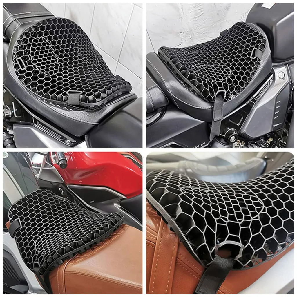3D Motorcycle Seat Honeycomb Shock Cushion Gel Motorbike Pad