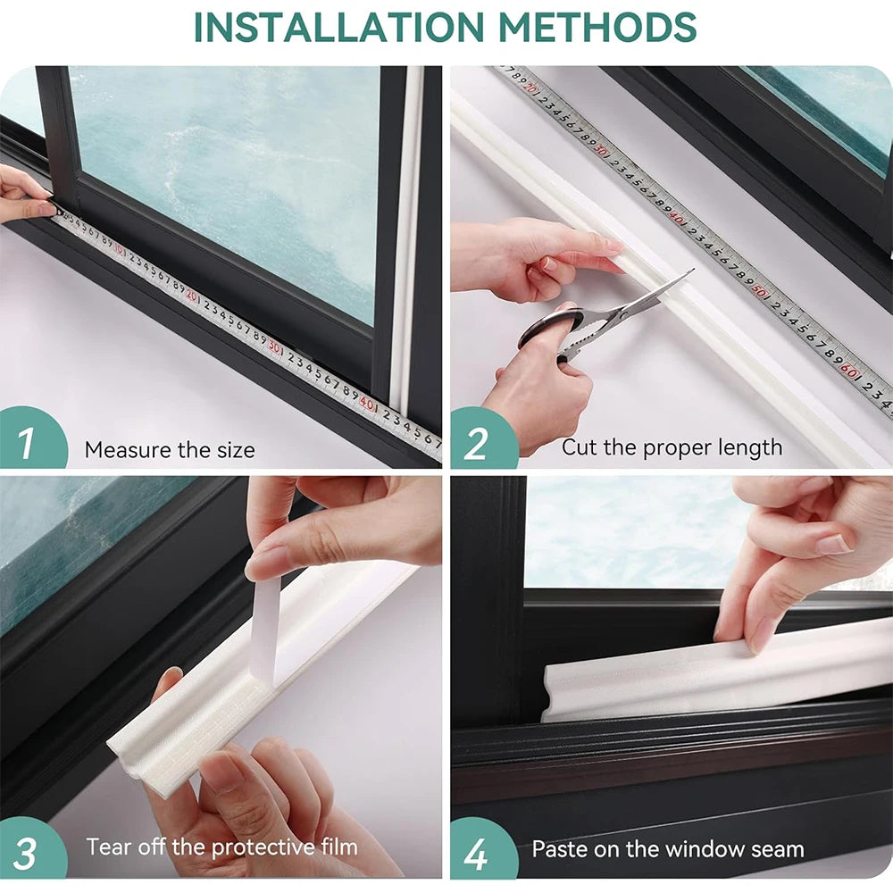 10M Weather Stripping Self-Adhesive Seal Strip for Door Window Window Insulation Soundproof Dustproof Gap Filler Zpaxo