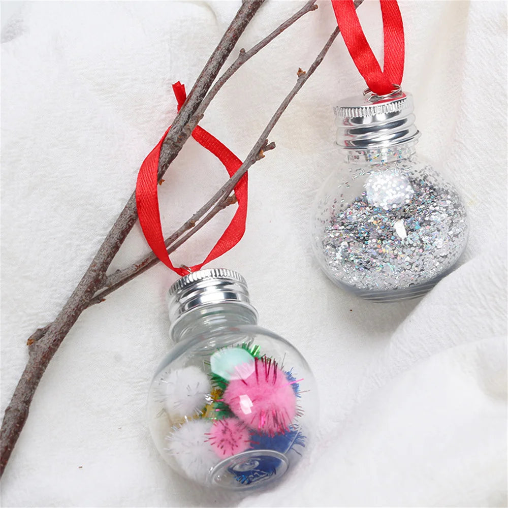 Fillable Christmas Light Bulb Ornament Bottles – 50–250ml