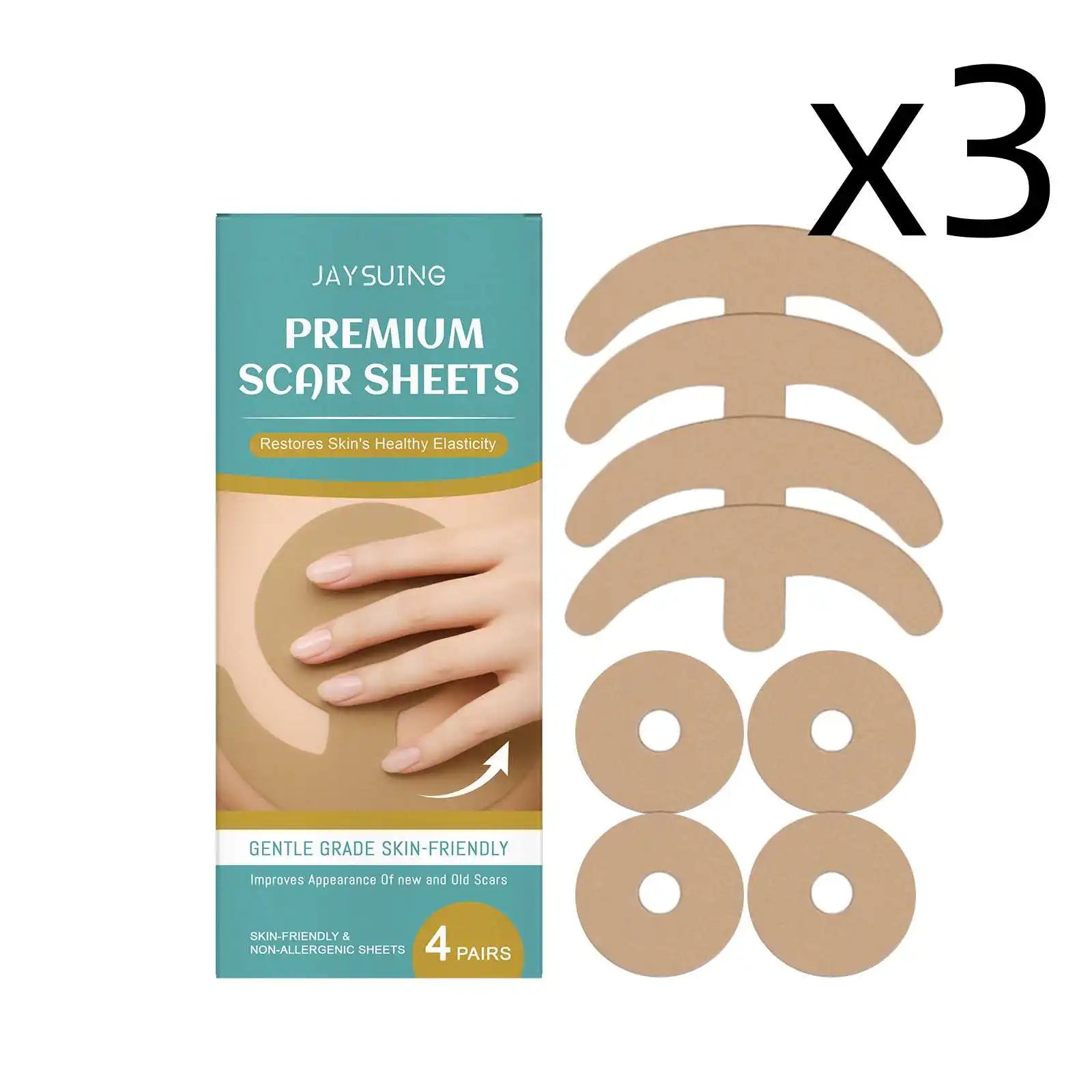 Hyaluronic Acid Chest Care Patch – Lift, Firm & Scar Repair Chest Skin Patch Zpaxo 3x4 PAIRS 4 PAIRS