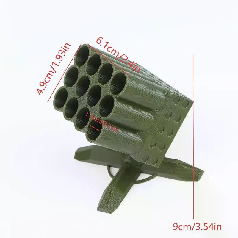 3D Printed Missile Shaped Battery Storage Box Creative AA Battery Organizer Batteries Boxes T Creative Desktop Figurines Zpaxo
