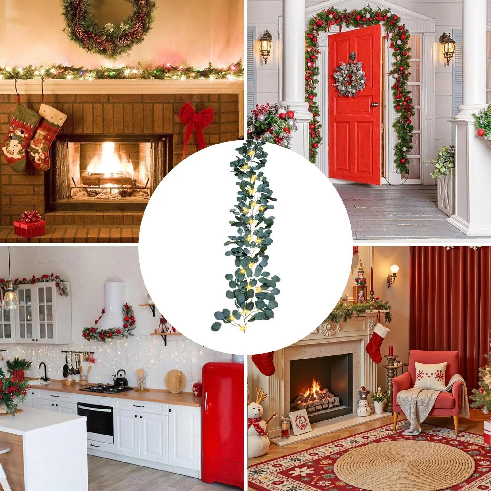 LED Fairy Light Olive Vine Garland 96 LEDs Waterproof Timer Christmas