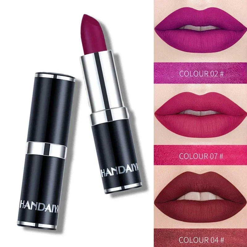 Matte Pink Velvet Lipstick Sexy Nude Red Brown Purple Lipgloss Gloss