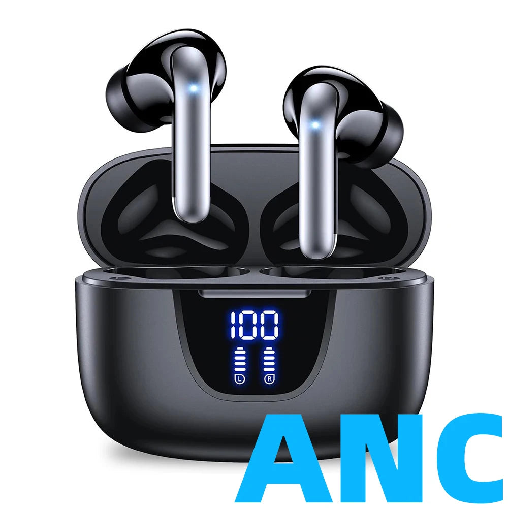 ANC Earphones Bluetooth 5 3 Hybrid 43dB Noise Cancellation Wireless