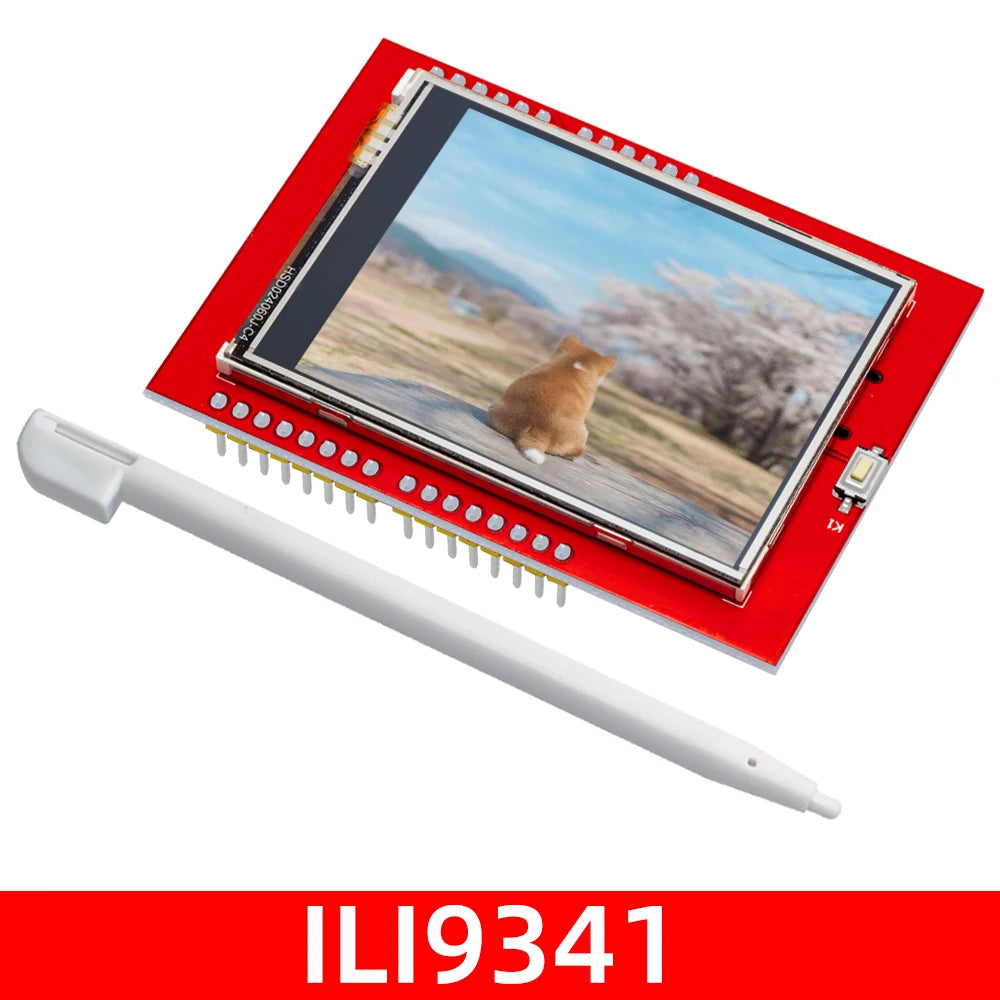 1PCS LCD module TFT for arduino touch screen 2.4 inch TFT LCD screen for UNOR3 Board and support mega 2560 with Touch pen diy Zpaxo ILI9341 chip