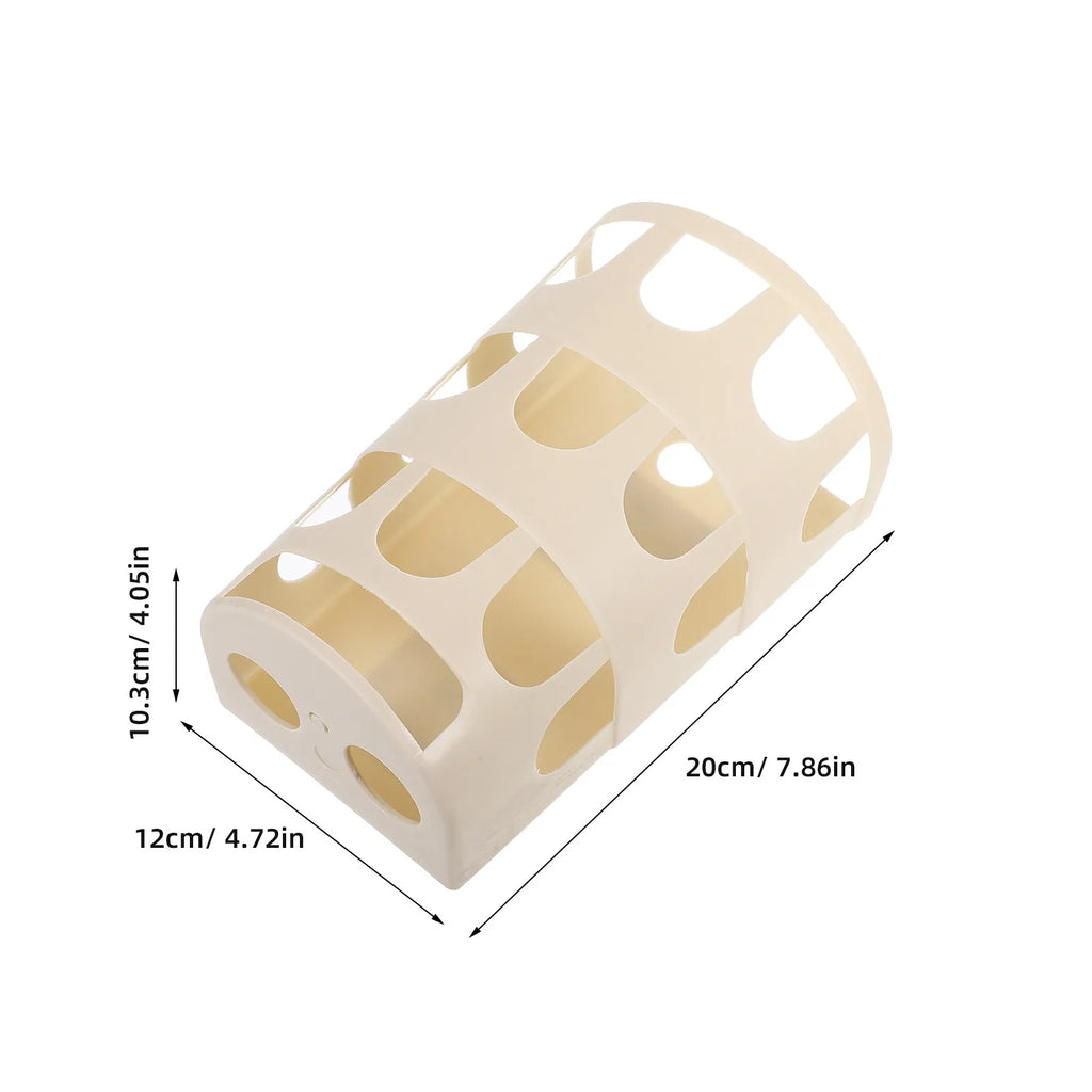Garbage Bag Storage Box White Wall Mounted Hollow Design Adhesive