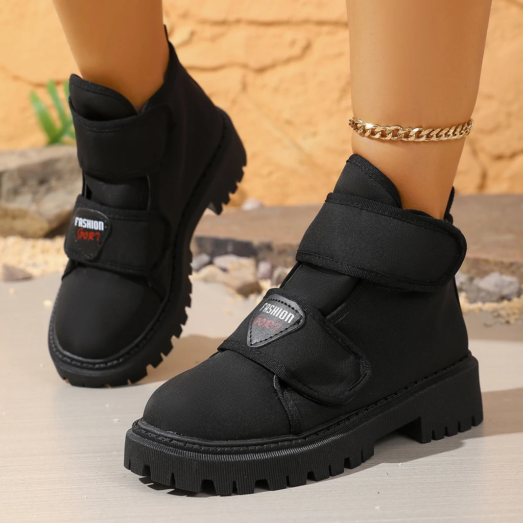 Women Ankle Boots 2025 New Comfortable Sports Shoes for Women Waterproof Outdoor Flats Shoes Winter Autumn Designer Snow Boots Zpaxo