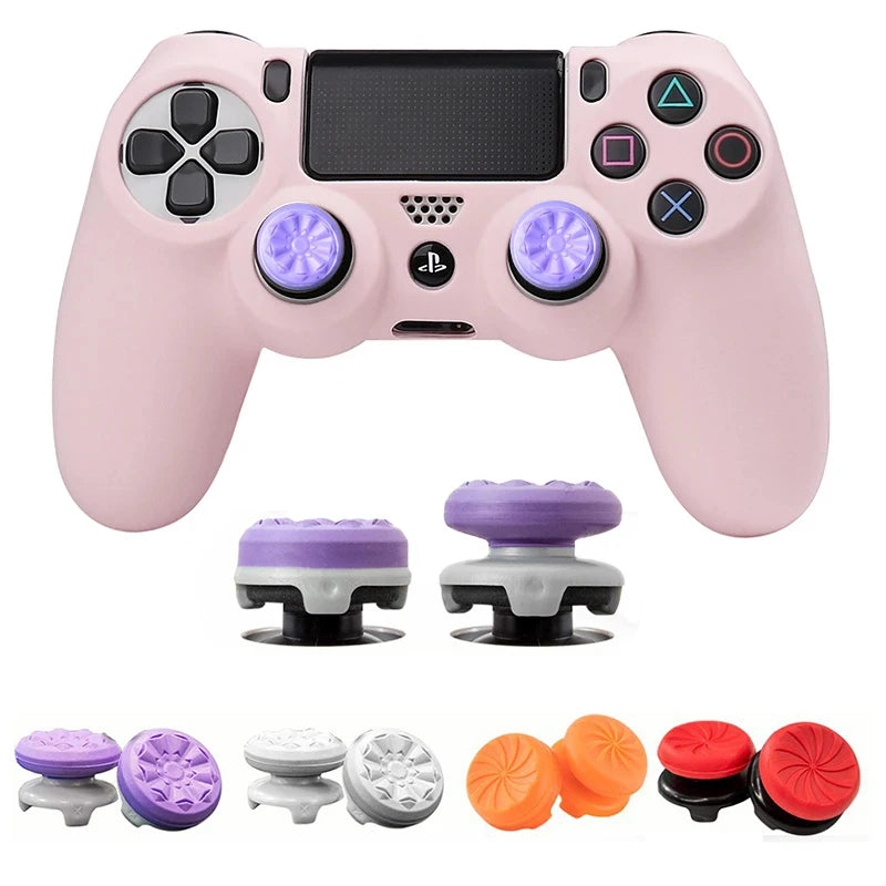 2Pcs/Set Hand Grip Extenders Caps For PlayStation 4 PS5 Rocker Stick Extenders Caps High/Low Rise Covers For PS4 PS5 Controller Zpaxo