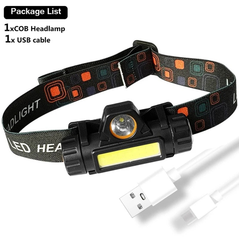 COB LED Rechargeable Headlamp – 4 Modes, Waterproof | POCKETMAN
