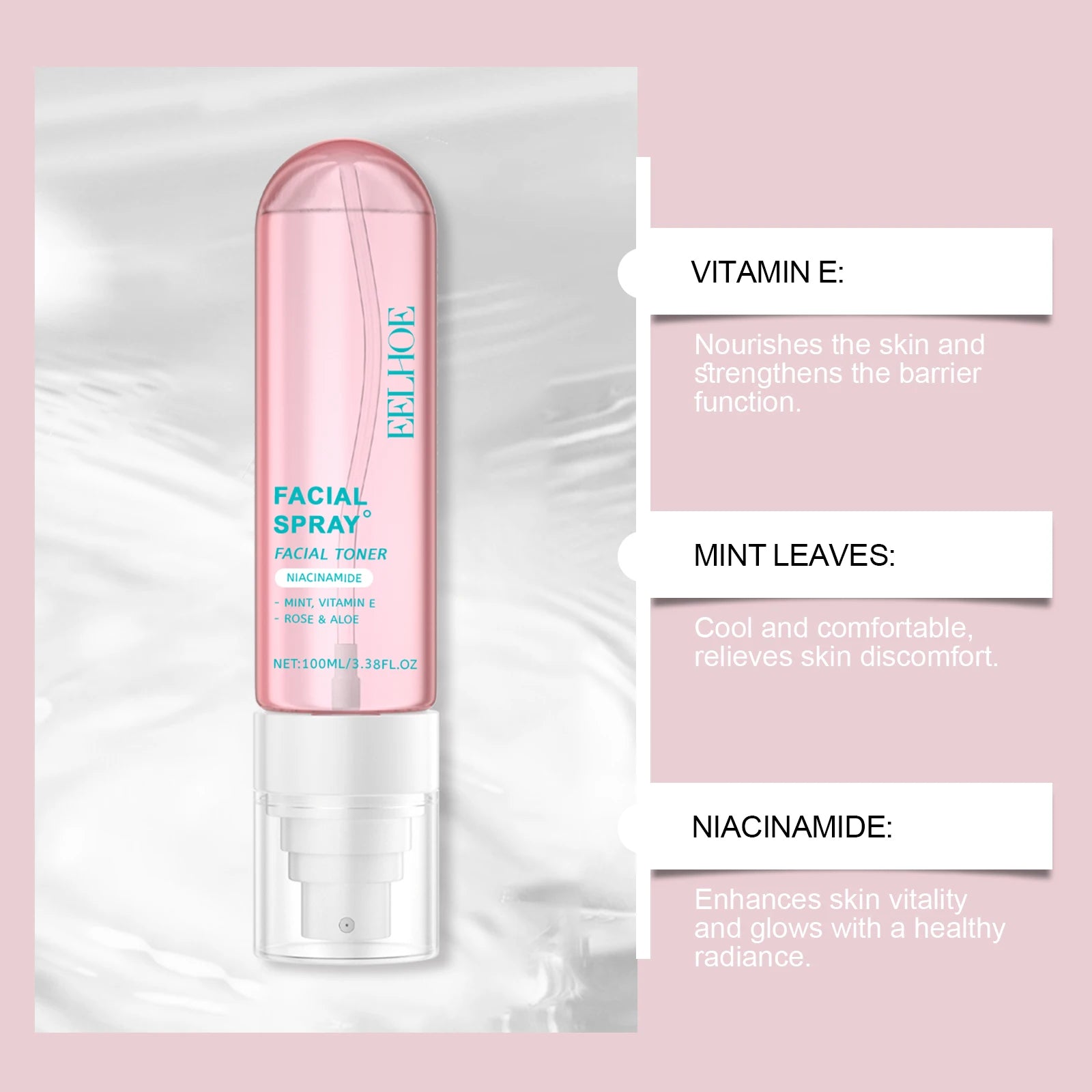 Eelhoe Niacinamide Toner Spray – Brightening & Hydrating Mist Facial Toner Spray Zpaxo