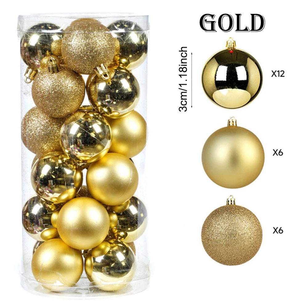 Shatterproof Christmas Ball Ornaments Durable Tree Hanging Decor