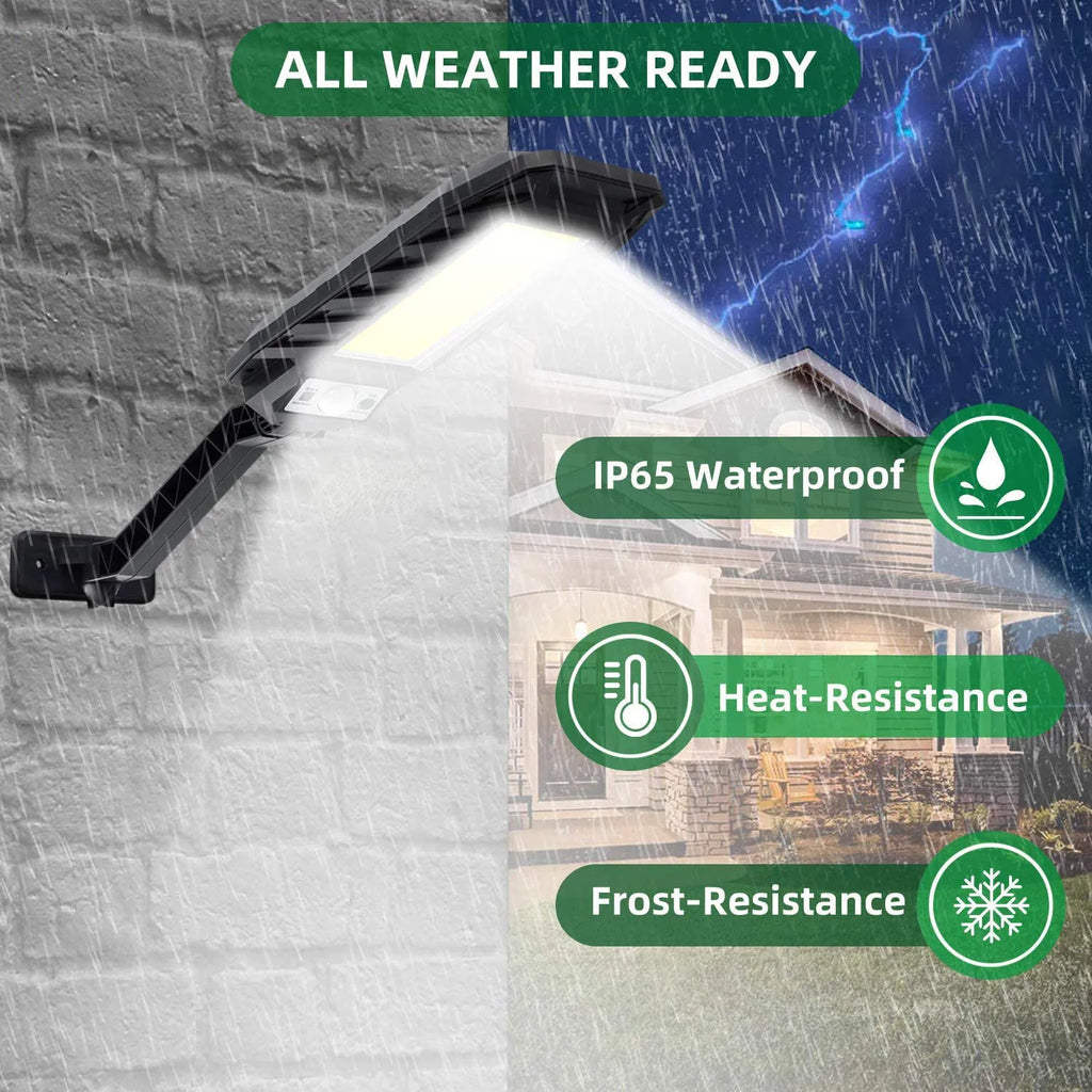Outdoor Solar Street Lights Sensor 3 Modes Remote Wall Light Patio Zpaxo