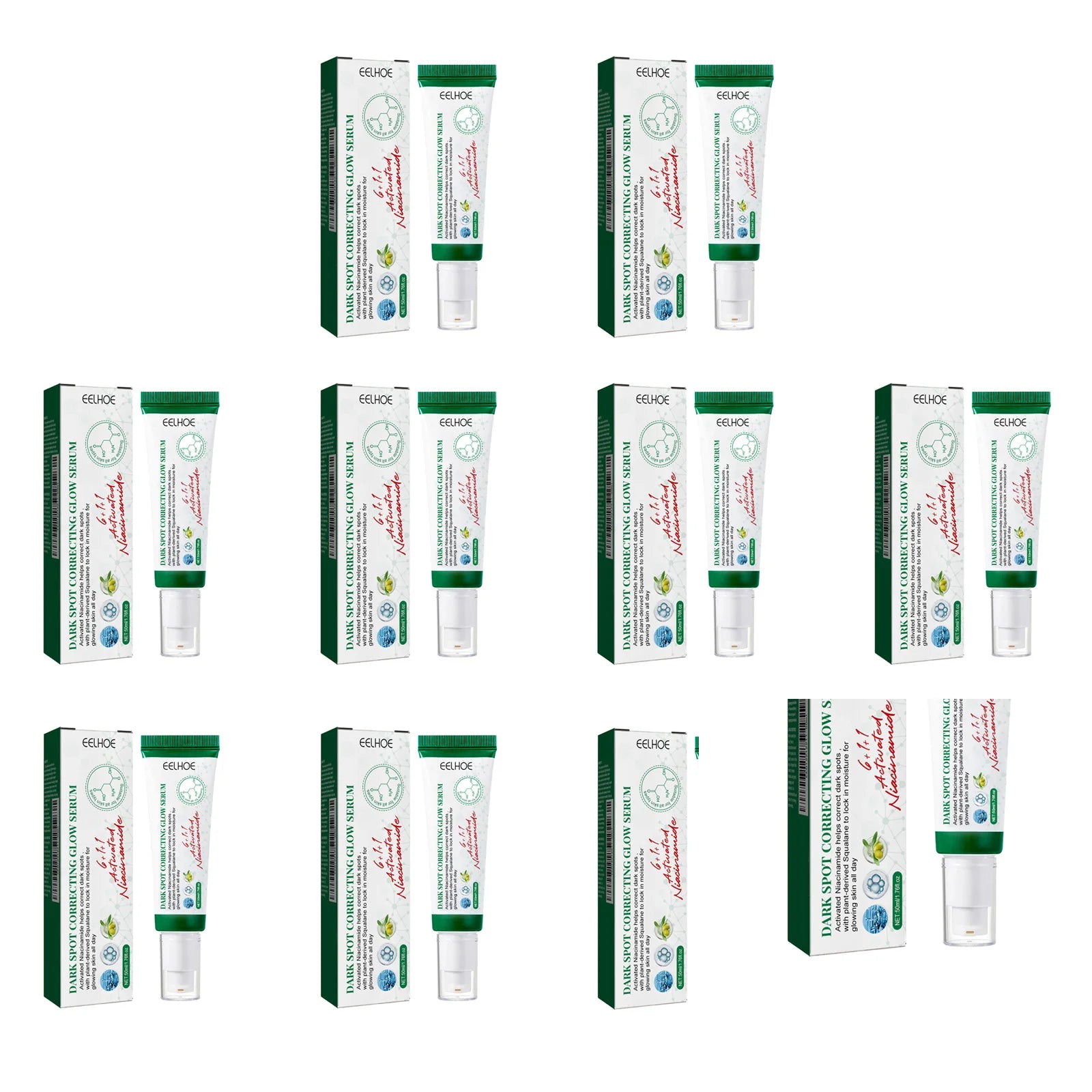 Nicotinamide Dark Spot Corrector Serum | Eelhoe 50ml Brightening Face Serum Zpaxo 10Pcs