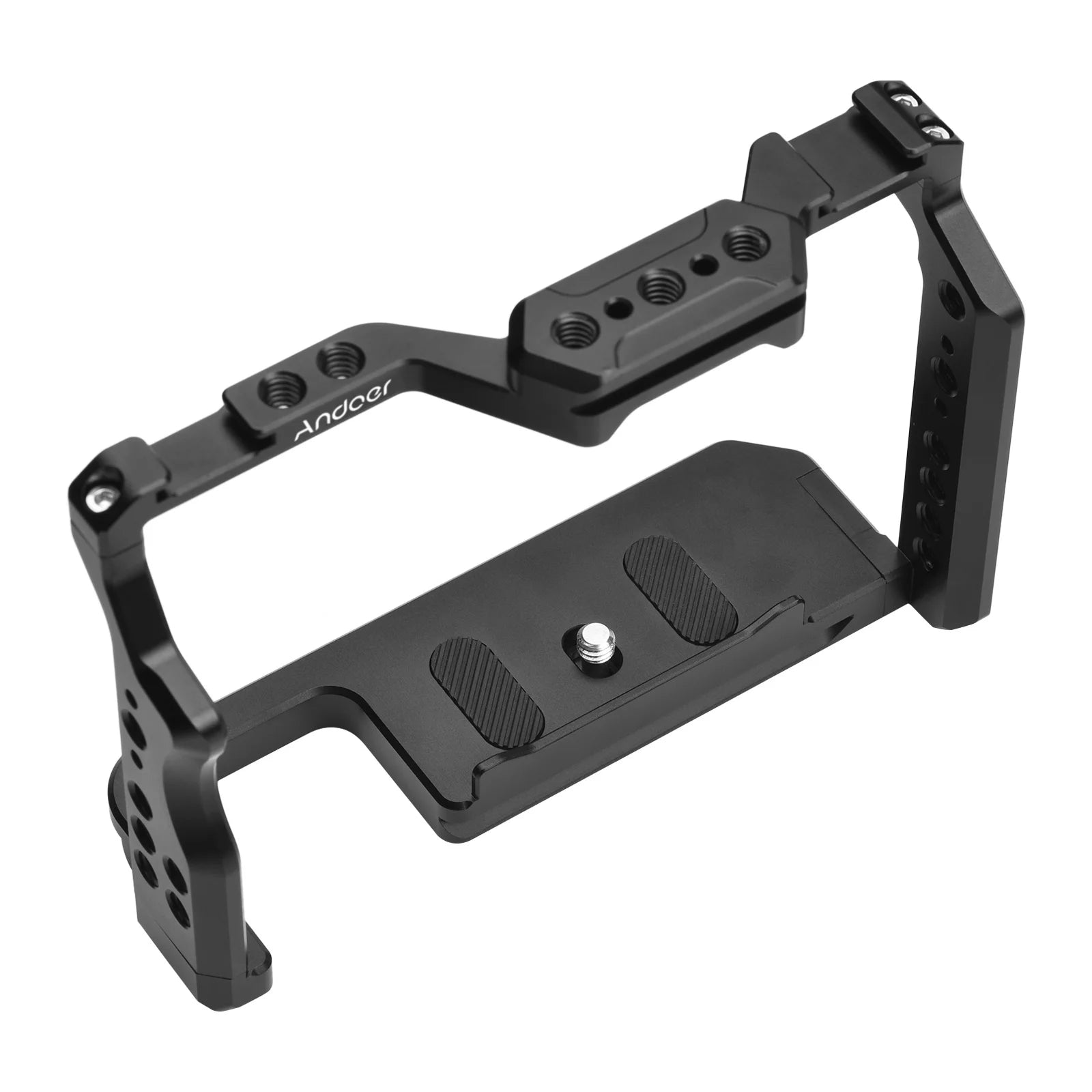 Andoer Camera Cage Aluminum Alloy Video Dual Cold Shoe Mounts