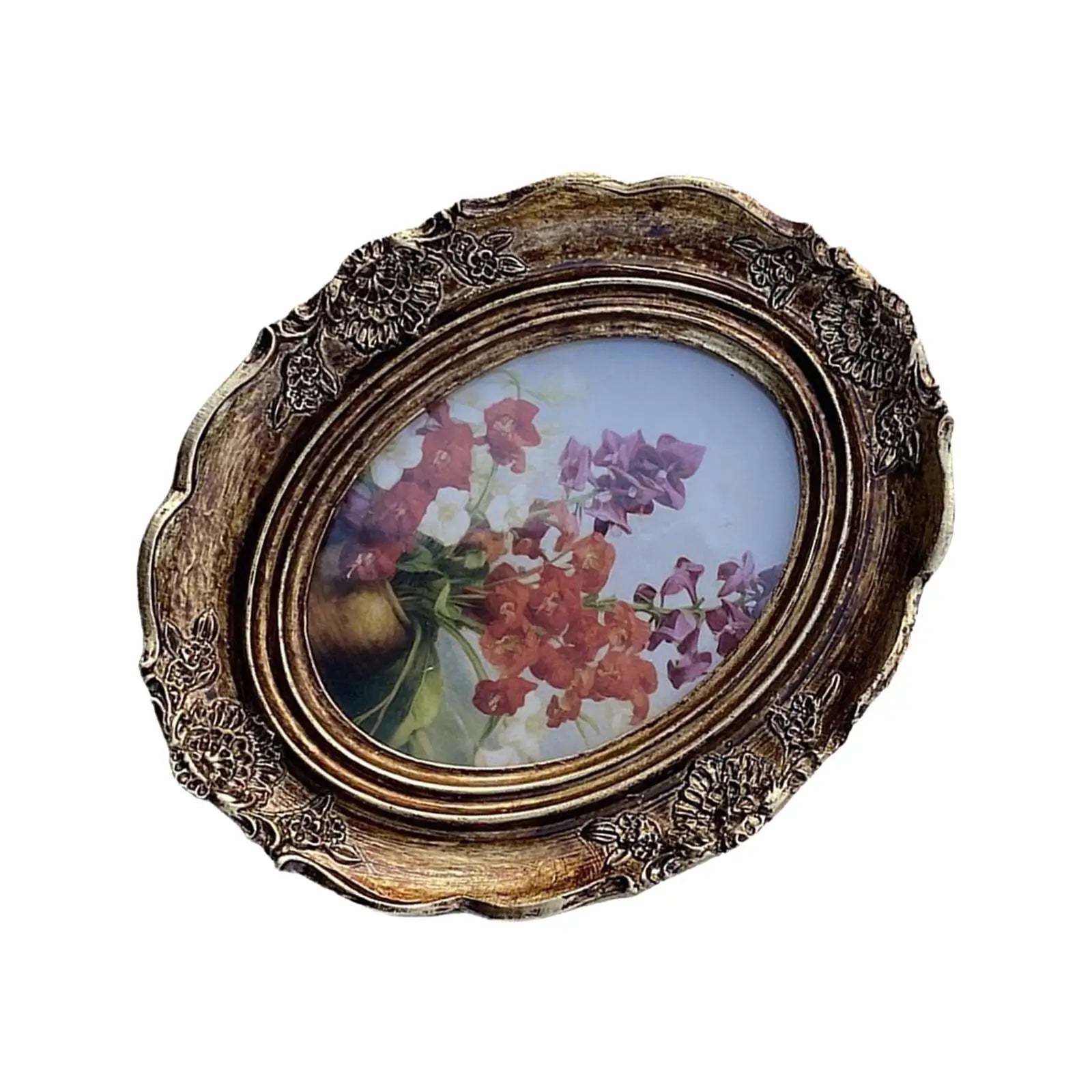Vintage Oval Resin Photo Frame – European Baroque Style Vintage Picture Frame Zpaxo