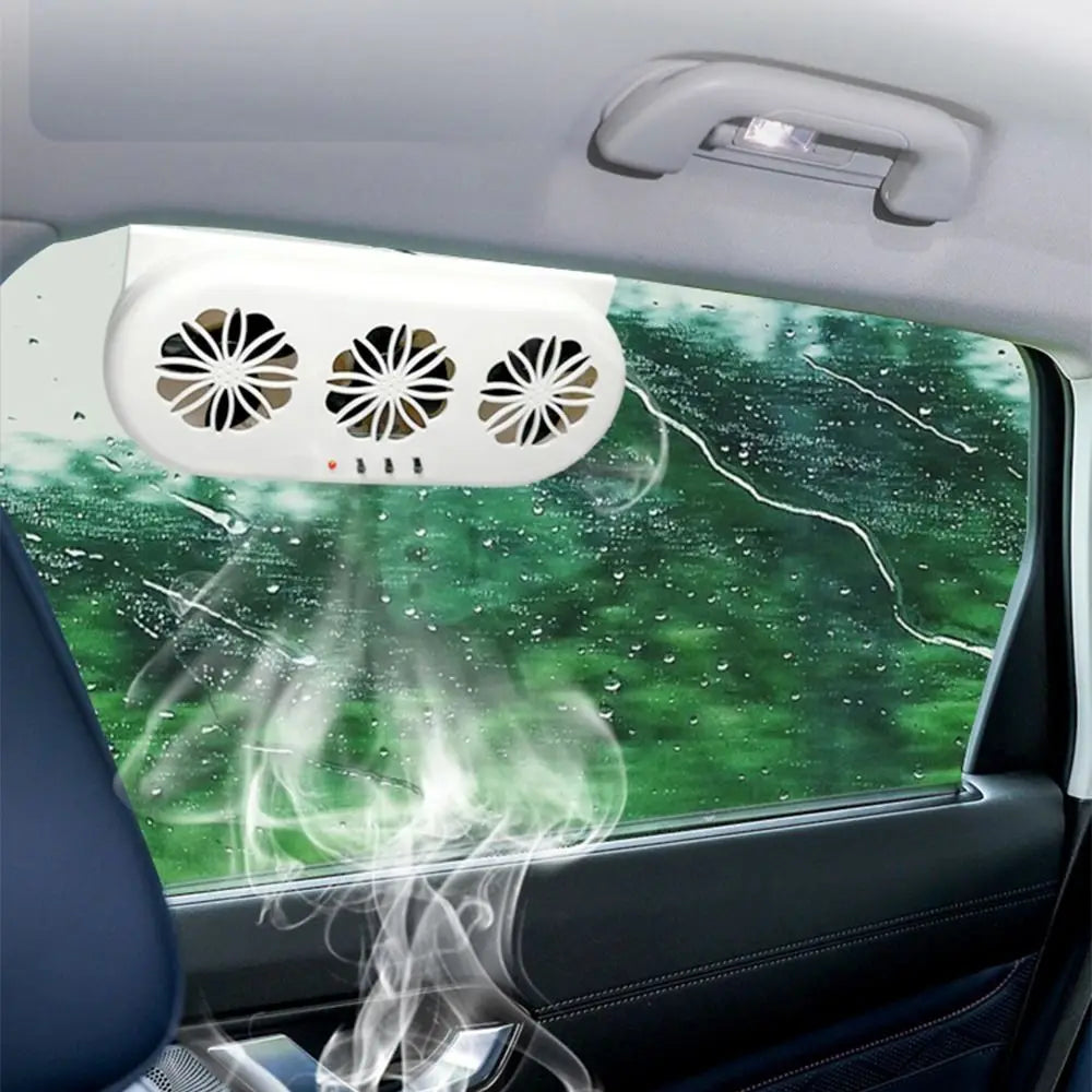 Solar Charging Car Exhaust Fan 3 Heat Dissipation Powered Ventilator Zpaxo