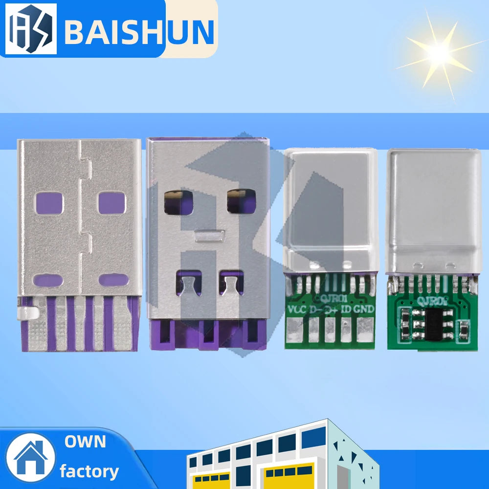 65W PD Fast Charge DIY Type-c 5-Pin 5A PCB Soldering Type-a Zpaxo