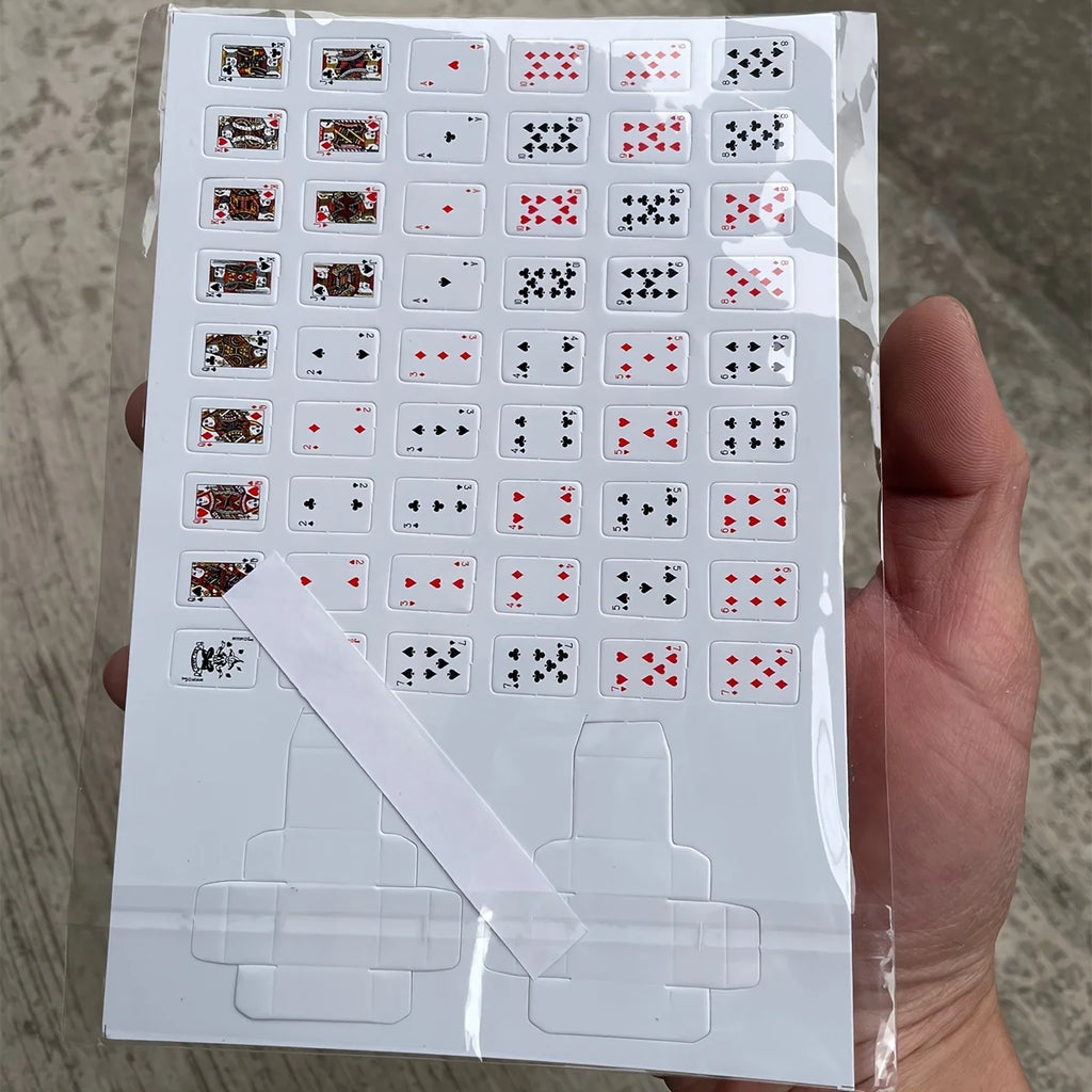 1:12 Miniature Poker Cards – Dollhouse Prop & Party Decor