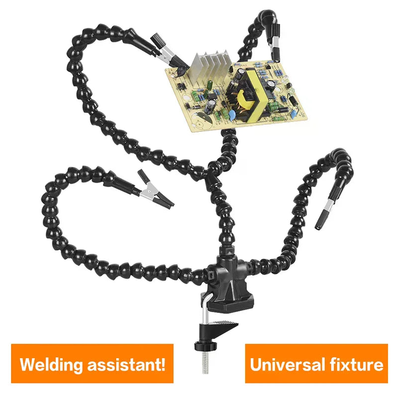 Table Clip Soldering Stand Welding PCB Holder Flexible Arm Tool Multi Zpaxo