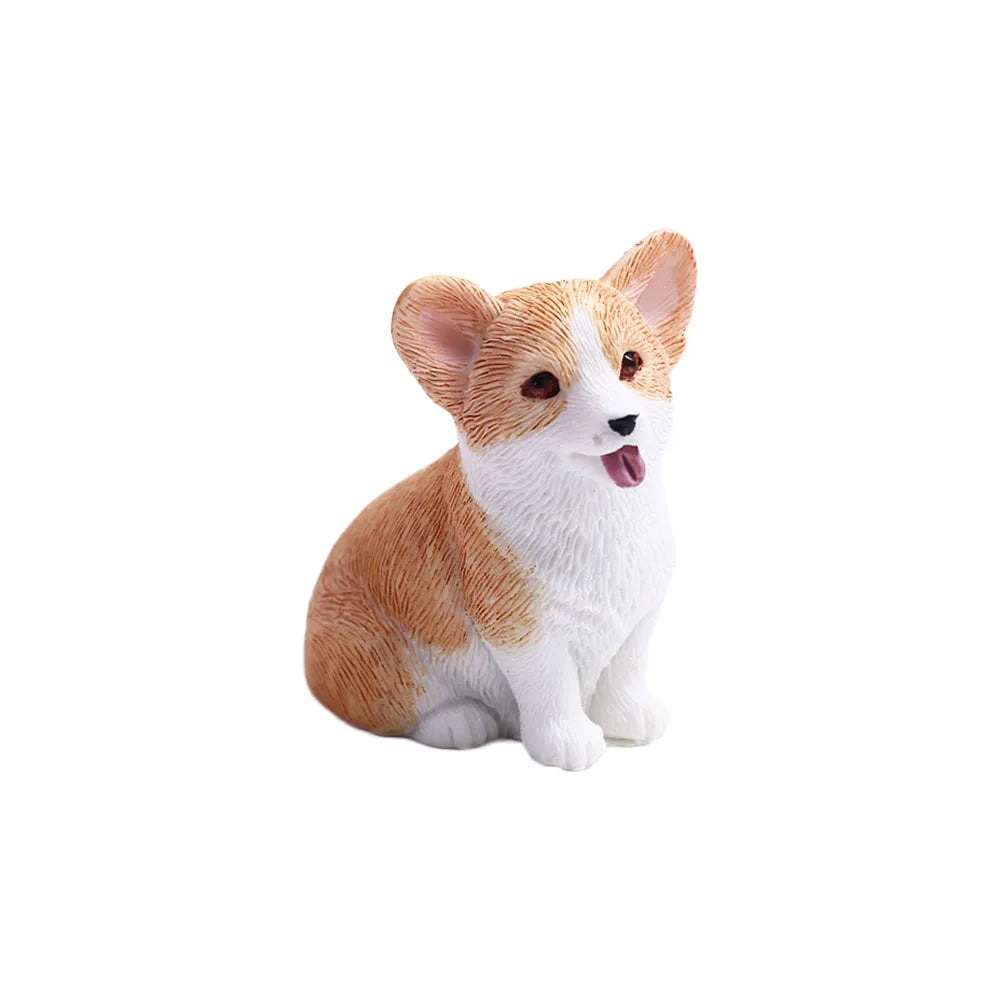 Auto Decoration Dog Doll Children's Resin Figures Mini Animal Car Zpaxo yellow 5