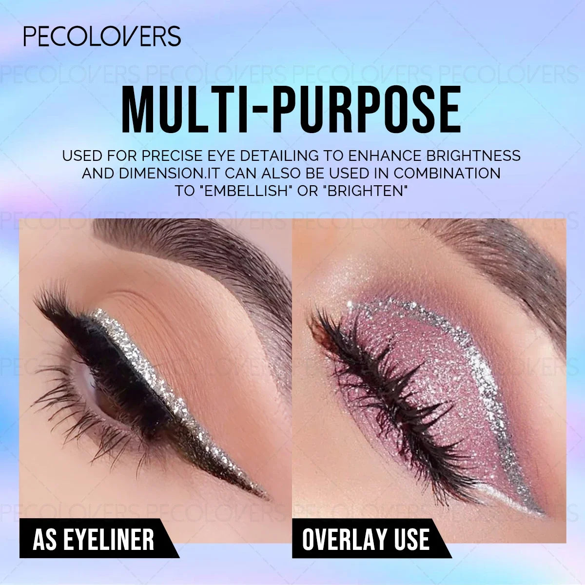 Golden Sparkle Two Shimmering Eyeliner Eyeshadow Waterproof